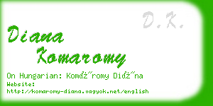 diana komaromy business card